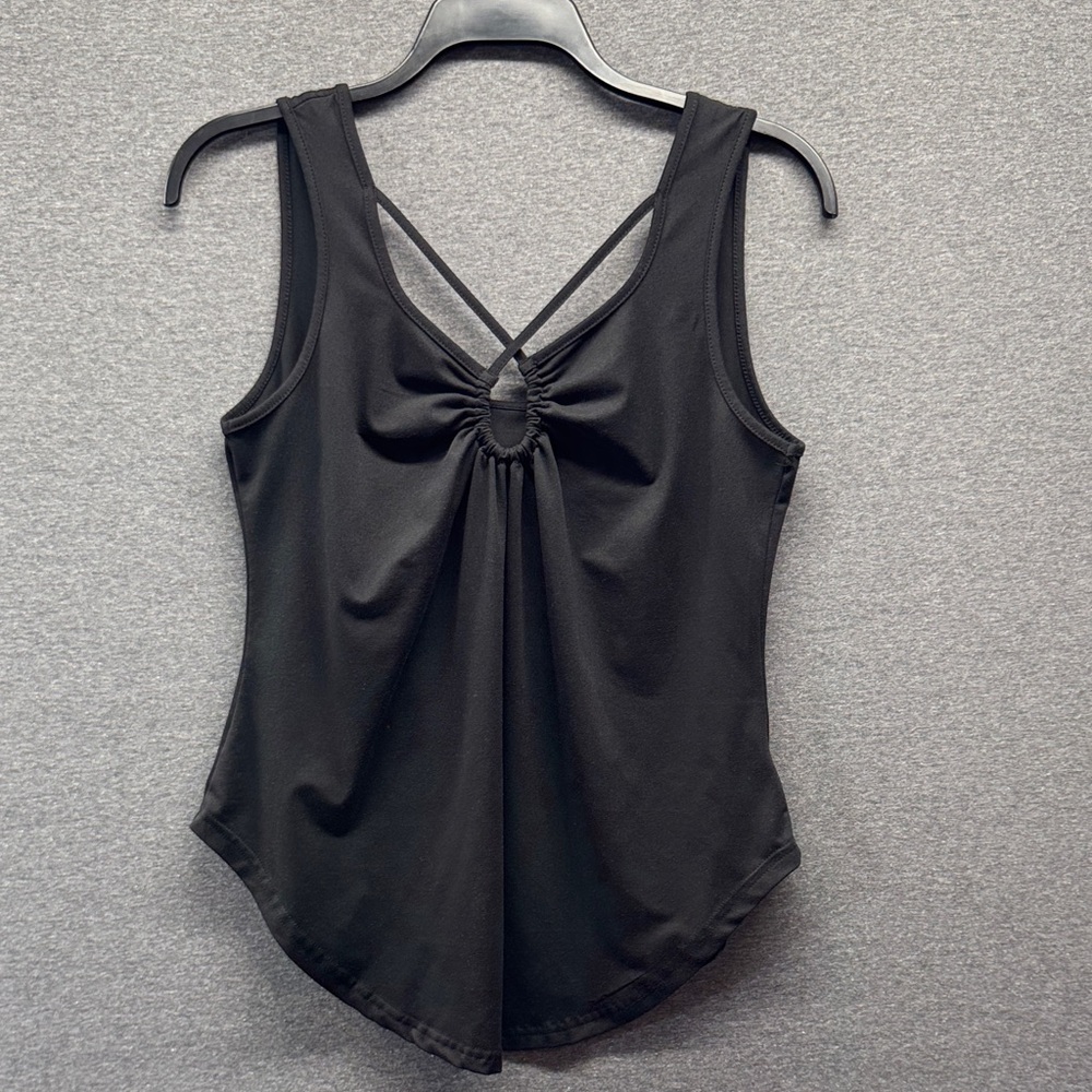 SHEIN Black Crisscross Tank Top 1XL
